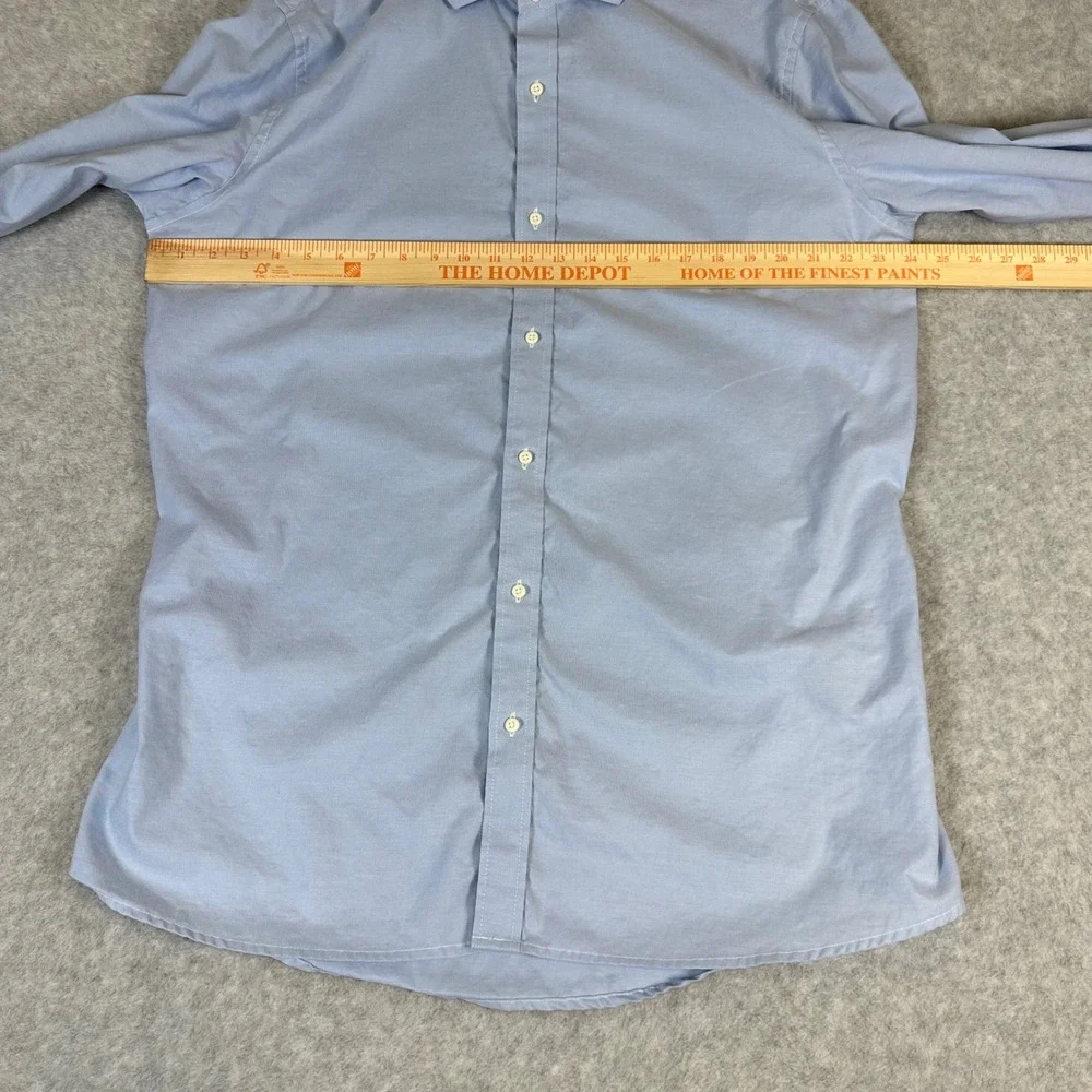 MTailor Mens Light Blue 100% Cotton Button Down Dress Shirt‎ Oxford Long Sleeve